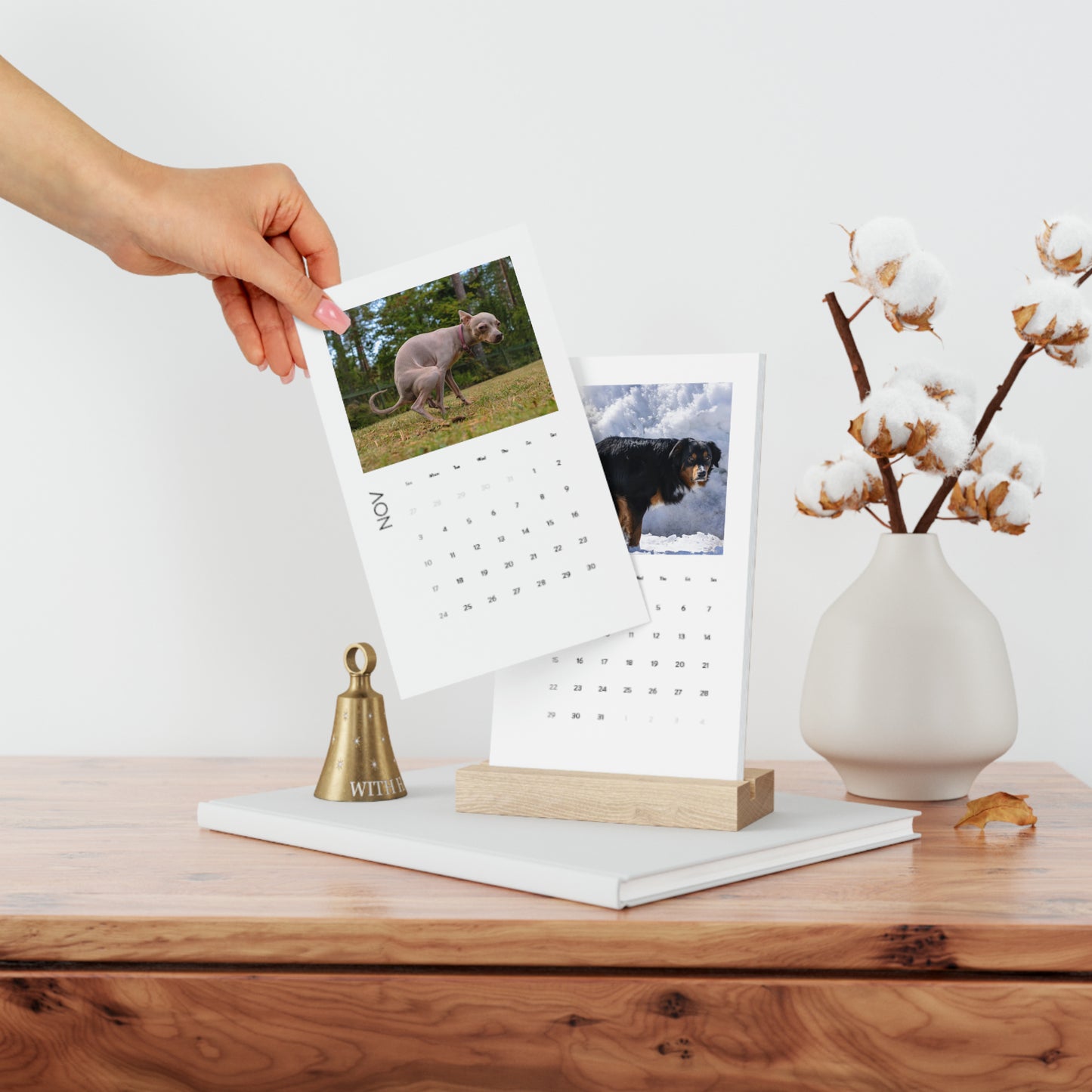 POOPING DOG VERTICAL DESK CALENDAR (2024)