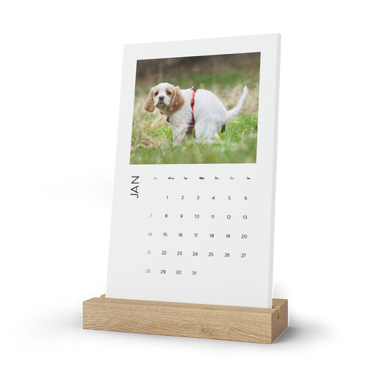 POOPING DOG VERTICAL DESK CALENDAR (2024)