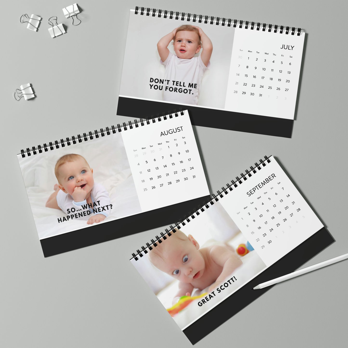 FUNNY BABY CALENDAR (2024 grid)