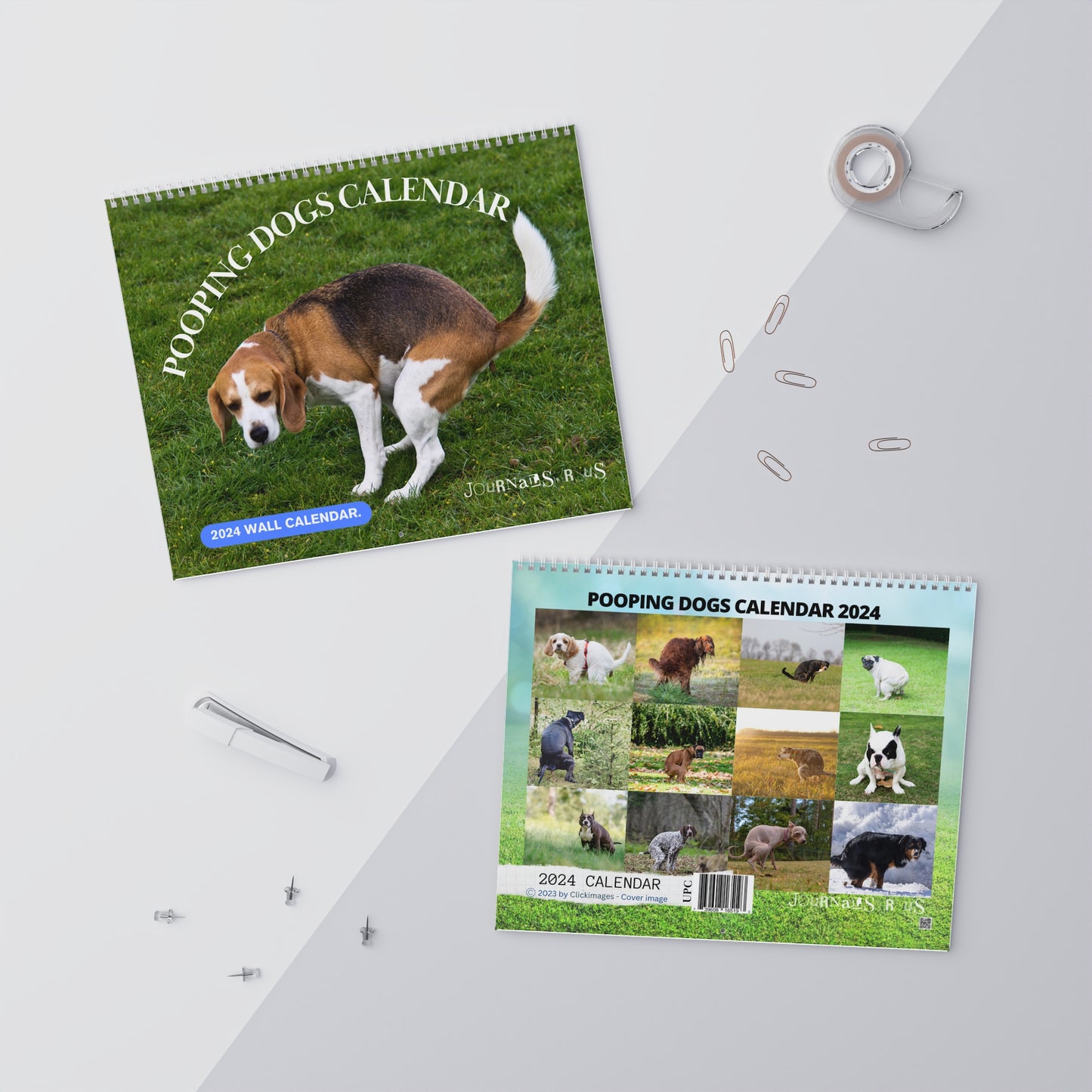 POOPING DOGS CALENDAR 2024