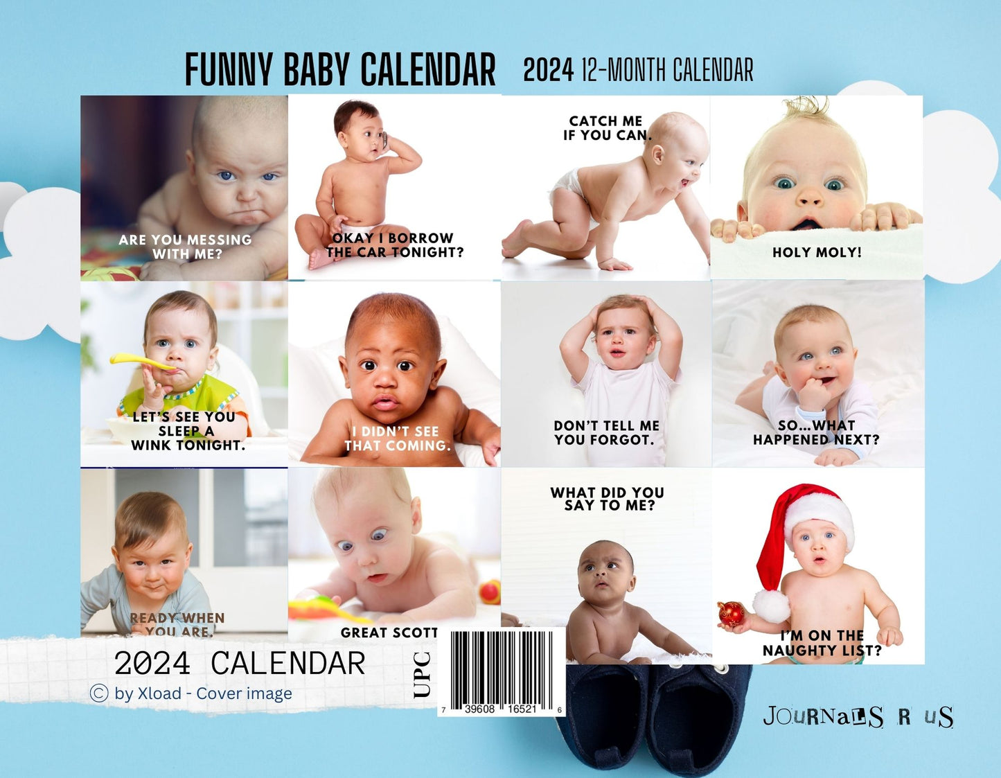 Funny Baby Calendar 2024 Monthly Calendar - (Jan - Dec 2024)